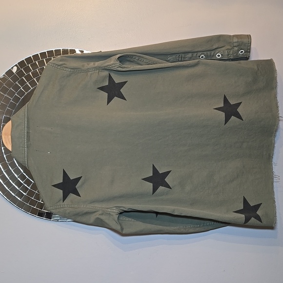 Anthropologie Pistola Camo Royal Honor Utility Military Star Shacket Jacket NWOT - Picture 10 of 16